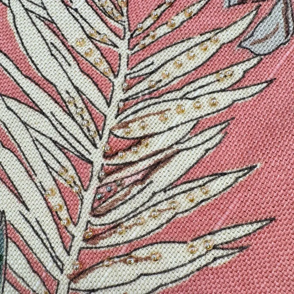 Vintage Talbots Tropical Jungle Monkey Print Beaded Sheath Dress 6 Coral V Neck